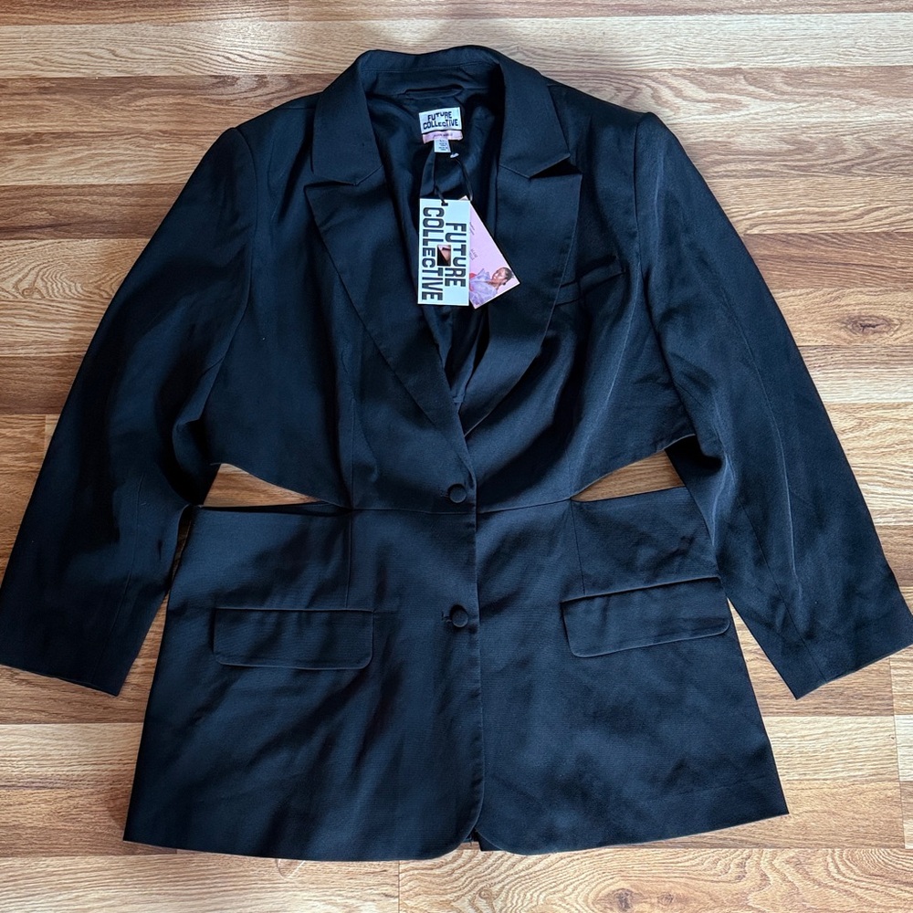 Future Collective Women's Elegant Black Blazer